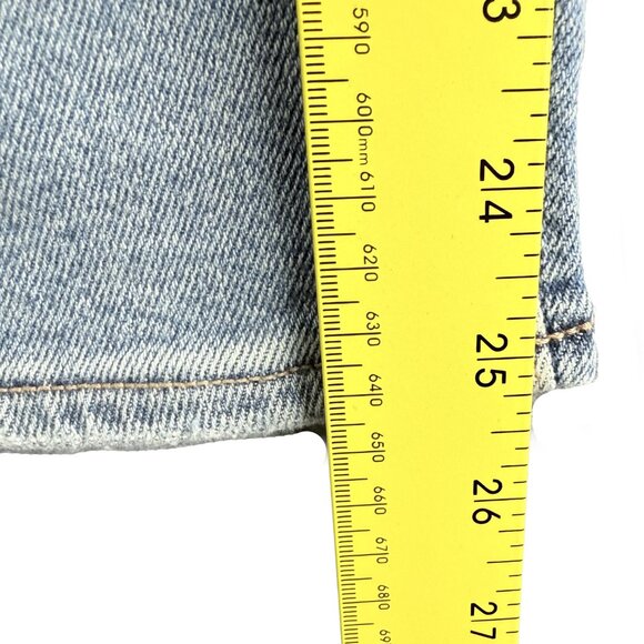 NWT American Eagle Y2K Thrashed Grunge Mom Jeans 0 Short Light Wash - Picture 15 of 16